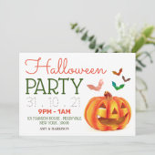 カボチャ&こうもり,ハローウィンパーティ招待状 (スタンド正面)