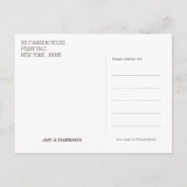 カボチャ&こうもり,ハローウィンパーティ招待状 案内ポストカード (裏面)