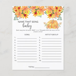 カボチャ – その曲の名前ベビーシャワーゲーム