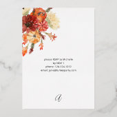 カボチャ&ひまわりフレンドシップ 箔招待状 (裏面)