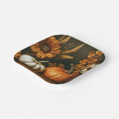 カボチャ&ひまわり感謝祭紙プレート ペーパープレート (傾斜あり)