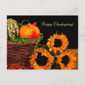 カボチャ&ひまわり感謝祭 シーズンポストカード (正面)