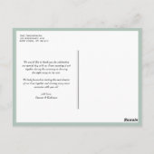 カボチャ&ひまわり秋の結婚式ありがとう ポストカード (裏面)