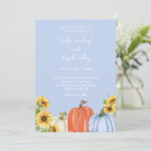 カボチャ&ひまわり結婚式招待状 招待状 (スタンド正面)