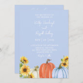 カボチャ&ひまわり結婚式招待状 招待状 (正面/裏面)