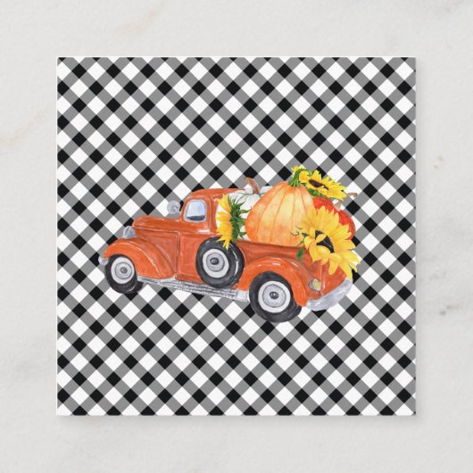 カボチャ |ひまわり赤ちゃんシャワー予約リクエスト エンクロージャーカード (裏面)