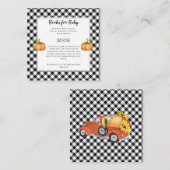 カボチャ |ひまわり赤ちゃんシャワー予約リクエスト エンクロージャーカード (正面/裏面)