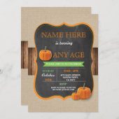 カボチャ·アニー·エイジ·バースデー·パーティー·ボーイ·オア·ガール·招待状 招待状 (正面/裏面)