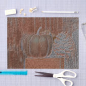 カボチャ・オレンジシルバー・メタリックエレガント秋 薄葉紙 (クラフト)