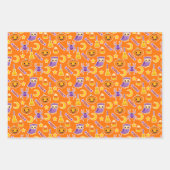 カボチャ、オールズ、キャンディーハロウィーン ラッピングペーパーシート (正面2)