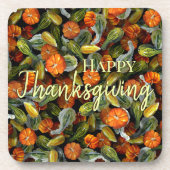 カボチャ、カボチャ秋の収穫コースター コースター (正面)