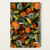 カボチャ、カボチャ秋の収穫スパイラルノート ノートブック (裏面)