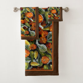 カボチャ、カボチャ秋の収穫バスタオル バスタオルセット