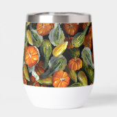 カボチャ、カボチャ秋の収穫ワインタンブラー (背面)