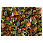 カボチャ、カボチャ秋の収穫大抱き枕 ラージペーパーバッグ (裏面)