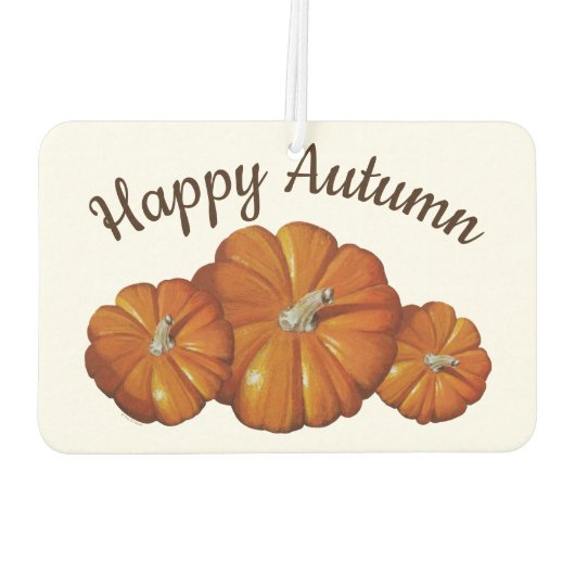 カボチャ、カボチャ秋の収穫空気清浄機 カーエアーフレッシュナー (裏面)