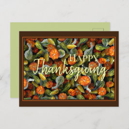 カボチャ、カボチャ秋の収穫葉書 ポストカード