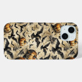 カボチャ、カラス、コウモリのハロウィンパターン (2) Case-Mate iPhoneケース (裏面 (横))