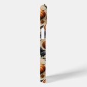 カボチャ、カラス、コウモリのハロウィンパターン Case-Mate iPhoneケース (裏面 / 右)