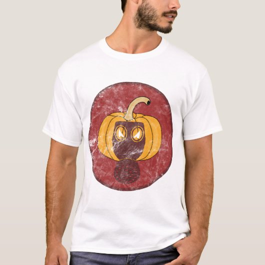 カボチャ ガスマスク ハロウィンデザイン Tシャツ (正面)