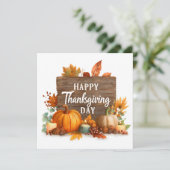 カボチャ、キャンドル、付き感謝祭離れカード シーズンカード (スタンド正面)