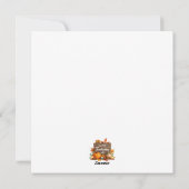 カボチャ、キャンドル、付き感謝祭離れカード シーズンカード (裏面)