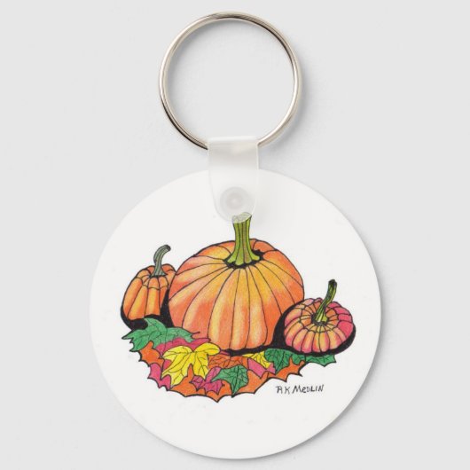 カボチャ，キーチェーン キーホルダー (正面)