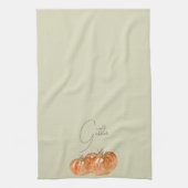 カボチャ「ギャザー」 キッチンタオル (縦)