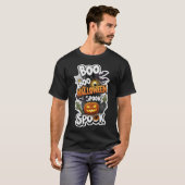 カボチャ コウモリ クモのハロウィンデザイン Tシャツ (正面フル)