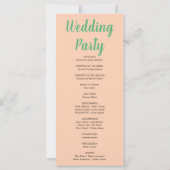 カボチャ&サンフラワーズ秋オレンジ結婚式 プログラム (裏面)