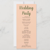 カボチャ&サンフラワーズ秋オレンジ結婚式 プログラム (裏面)