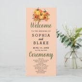 カボチャ&サンフラワーズ秋オレンジ結婚式 プログラム (スタンド正面)