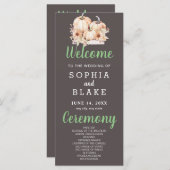 カボチャ&サンフラワーズ秋グレー結婚式 プログラム (正面/裏面)