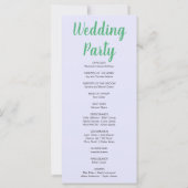 カボチャ&サンフラワーズ秋パープル結婚式 プログラム (裏面)