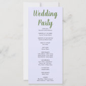 カボチャ&サンフラワーズ秋パープル結婚式 プログラム (裏面)