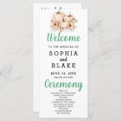 カボチャ&サンフラワーズ秋ホワイト結婚式 プログラム (正面/裏面)