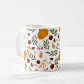カボチャ、ザクロ、ナシのコーヒーマグ コーヒーマグカップ (正面左)