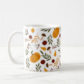 カボチャ、ザクロ、ナシのコーヒーマグ コーヒーマグカップ (左)