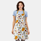 カボチャ、ザクロ、梨 エプロン (着用した状態)