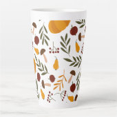 カボチャ、ザクロ、梨 カフェラテマグ (正面)