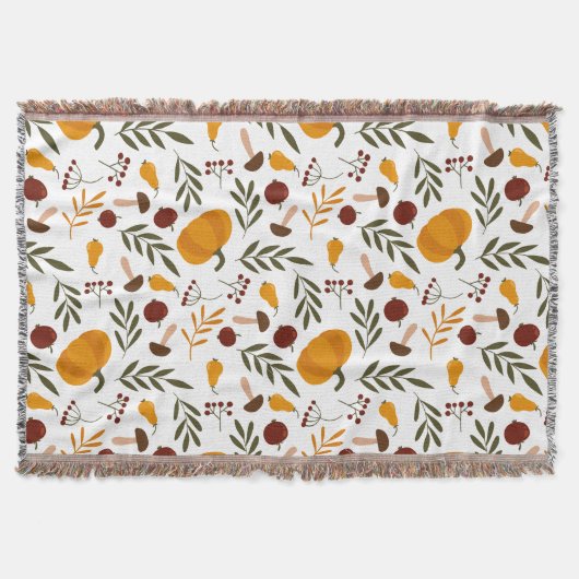 カボチャ、ザクロ、梨 スローブランケット (正面)