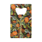 カボチャ、スカッシュ秋の収穫ボトルオープナー クレジットカード栓抜き (裏面)