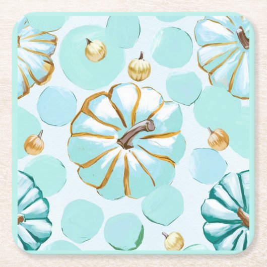 カボチャ スクエアペーパーコースター (正面)