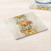 カボチャ スクエアペーパーコースター (アングル)