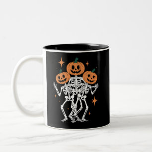 カボチャ スケルトン ハロウィン かぼちゃ スプーキー シーズン ツートーンマグカップ