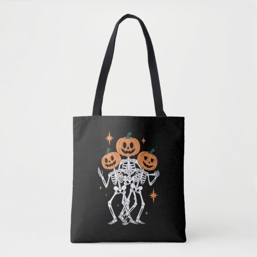 カボチャ スケルトン ハロウィン かぼちゃ スプーキー シーズン  トートバッグ (正面)