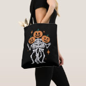 カボチャ スケルトン ハロウィン かぼちゃ スプーキー シーズン  トートバッグ (クローズアップ)