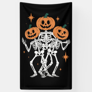 カボチャ スケルトン ハロウィン かぼちゃ スプーキー シーズン 横断幕