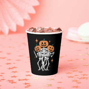 カボチャ スケルトン ハロウィン かぼちゃ スプーキー シーズン  紙コップ