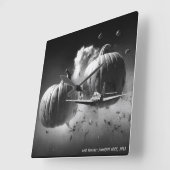 カボチャ・スパイス戦争 スクエア壁時計 (傾斜)